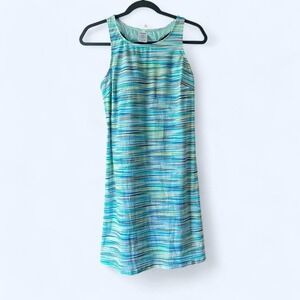 Women's Lands End size 12 athletic dress EUC striped bright colors